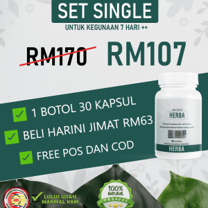 SET SINGLE – 1 BOTOL RATU HERBA