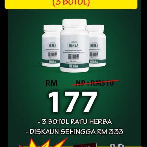 SET RAWATAN & PENCEGAHAN – 3 BOTOL RATU HERBA